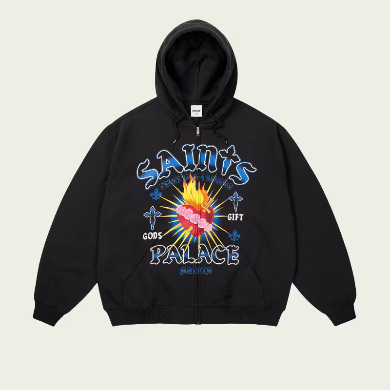 GODS GIFT ZIP HOOD BLACK GODS GIFT ZIP HOOD BLACK