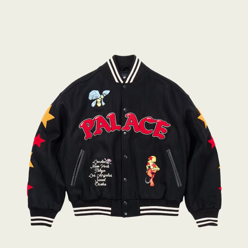 MARK BODE VARSITY JACKET BLACK MARK BODE VARSITY JACKET BLACK