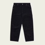 NEEDLE CORD DOUBLE KNEE PANT BLACK