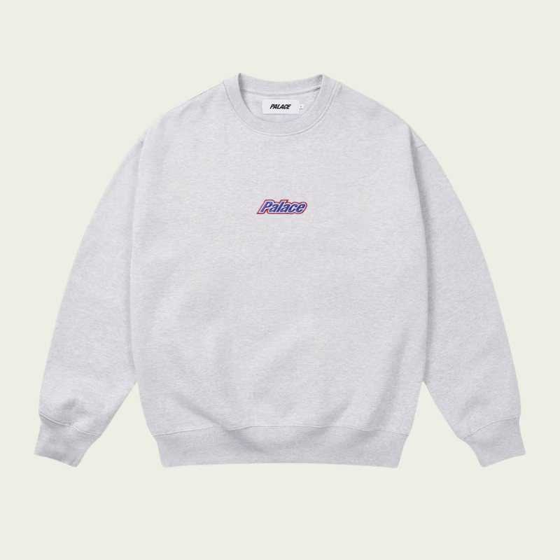 PALACE MEN’S CURRENT CREW GREY MARL PALACE MEN’S CURRENT CREW GREY MARL