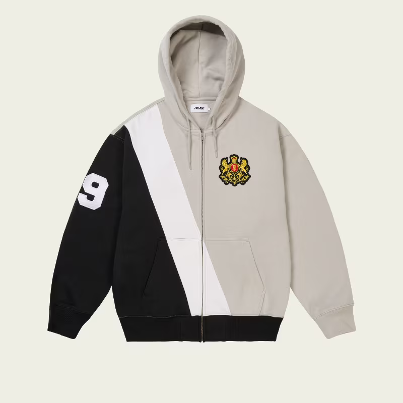 PALACE ESTABLISHED ZIP HOOD GREY PALACE ESTABLISHED ZIP HOOD GREY