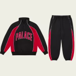 PALACE MEN’S COURTSIDE TRACKSUIT BLACK/TRUEST RED