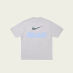 PALACE NIKE FONT SWOOSH T-SHIRT GREY MARL