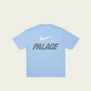 PALACE NIKE FONT SWOOSH T-SHIRT SKY BLUE