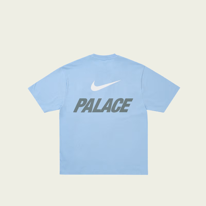 PALACE NIKE FONT SWOOSH T-SHIRT SKY BLUE PALACE NIKE FONT SWOOSH T-SHIRT SKY BLUE