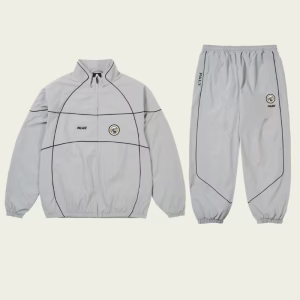 PALACE PRO TEAM PIPED SHELL TRACKSUIT GREY