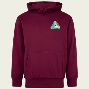PALACE TRI-DART BURGUNDY DRAWSTRING HOODIE