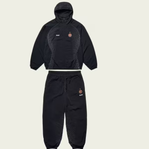 PRO TEAM HOODED SHELL TRACKSUIT BLACK