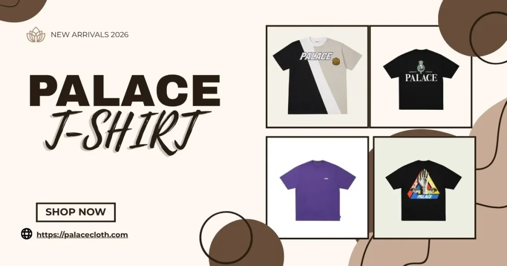 Man wearing a Palace T-Shirt with a modern everyday streetwear outfit
