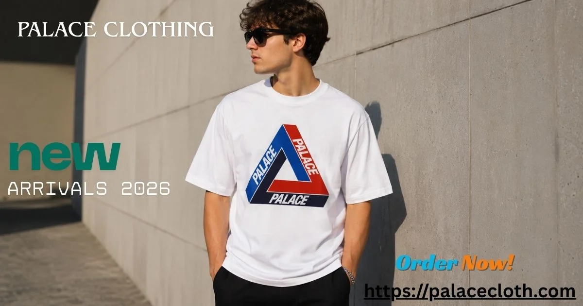 Man wearing Palace Clothing in a modern streetwear outfit