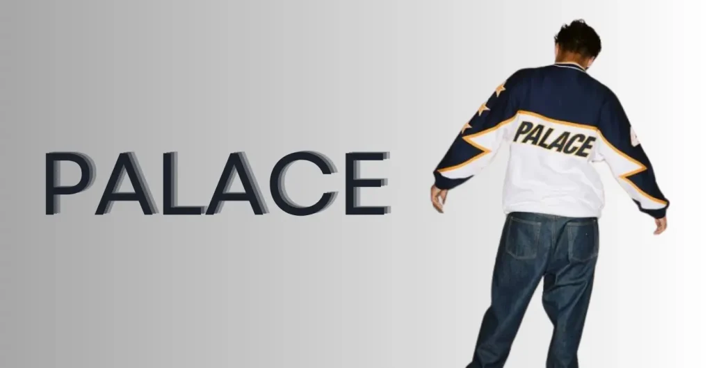 Friends wearing Palace streetwear outfits in an urban UK setting