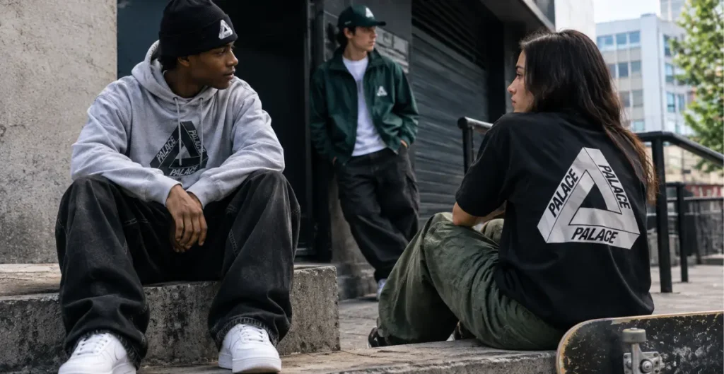 Palace streetwear outfit featuring a new-release inspired look